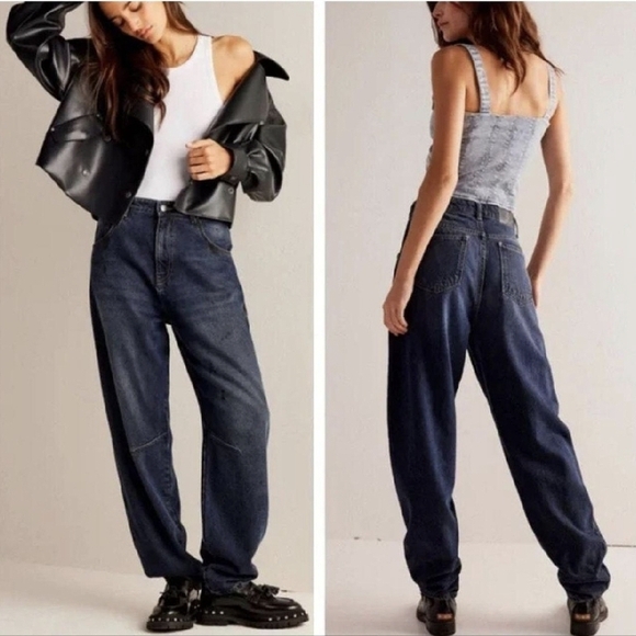 Free People•We The Free Augusta High Rise Slim Barrel Jean - Picture 1 of 11